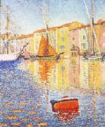 Paul Signac The Red Buoy painting